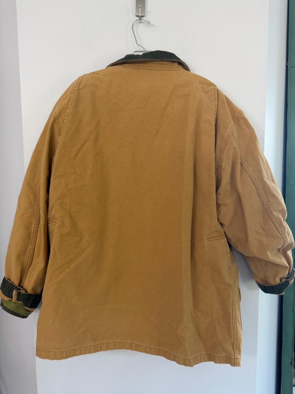 Vintage LL Bean Khaki Canvas Work Jacket w/ Primaloft Liner Outdoor Workwear - Picture 4 of 10